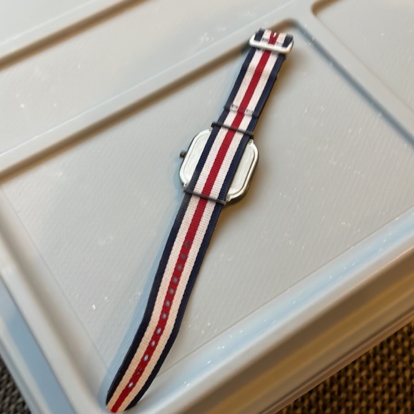 Modify Watches Square Watch with Red White and Blue Strap - Picture 3 of 4